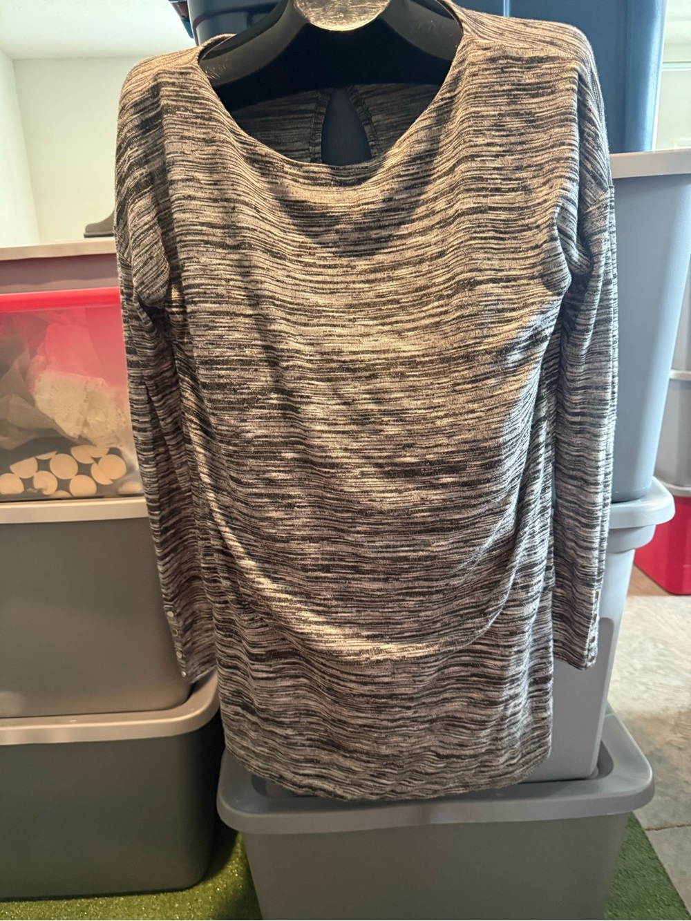 Gray Marled Long Sleeve Top p45